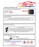 Data Safety Sheet Vauxhall Vivaro Gypsy/Mystic D40/156/G4U 2001-2007 Grey Instructions for use paint