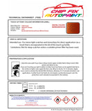 Data saftey sheet Golf Habanero Orange LB2Y 2014-2021 Orange instructions for use