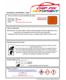 Data Safety Sheet Bmw 1 Series Inca Orange 202 1971-2010 Orange Instructions for use paint