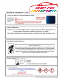 Data Safety Sheet Bmw Z Series Interlagos Blue Wa30 2004-2016 Blue Instructions for use paint