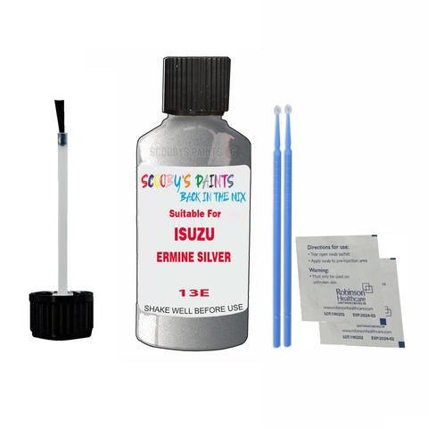Paint Suitable For ISUZU ERMINE SILVER Colour Code 13E Touch Up Scratch Repair Paint Kit