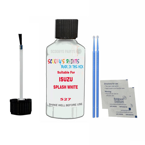 Paint Suitable For ISUZU SPLASH WHITE Colour Code 527 Touch Up Scratch Repair Paint Kit