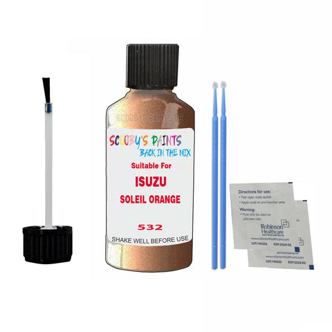 Paint Suitable For ISUZU SOLEIL ORANGE Colour Code 532 Touch Up Scratch Repair Paint Kit