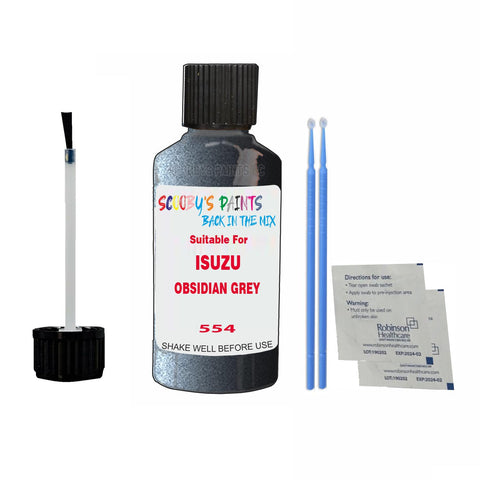 Paint Suitable For ISUZU OBSIDIAN GREY Colour Code 554 Touch Up Scratch Repair Paint Kit