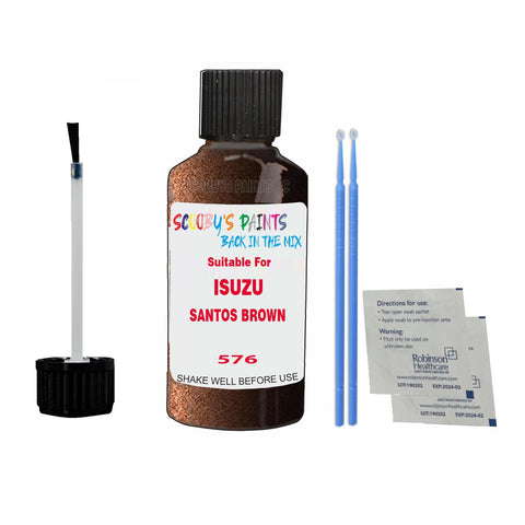 Paint Suitable For ISUZU SANTOS BROWN Colour Code 576 Touch Up Scratch Repair Paint Kit
