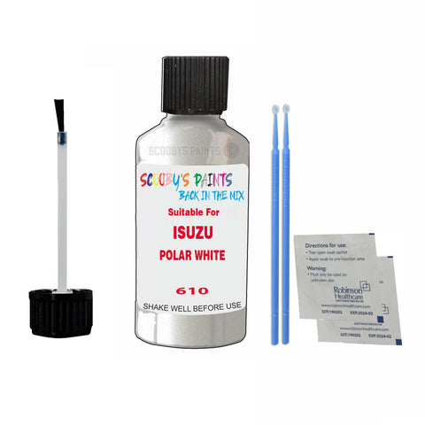 Paint Suitable For ISUZU POLAR WHITE Colour Code 610 Touch Up Scratch Repair Paint Kit
