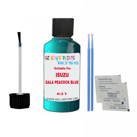 Paint Suitable For ISUZU GALA PEACOCK BLUE Colour Code 621 Touch Up Scratch Repair Paint Kit