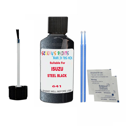 Paint Suitable For ISUZU STEEL BLACK Colour Code 641 Touch Up Scratch Repair Paint Kit