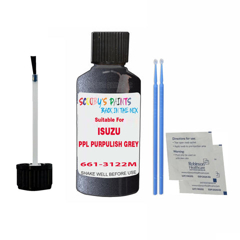 Paint Suitable For ISUZU PPL PURPULISH GREY Colour Code 661-3122M Touch Up Scratch Repair Paint Kit