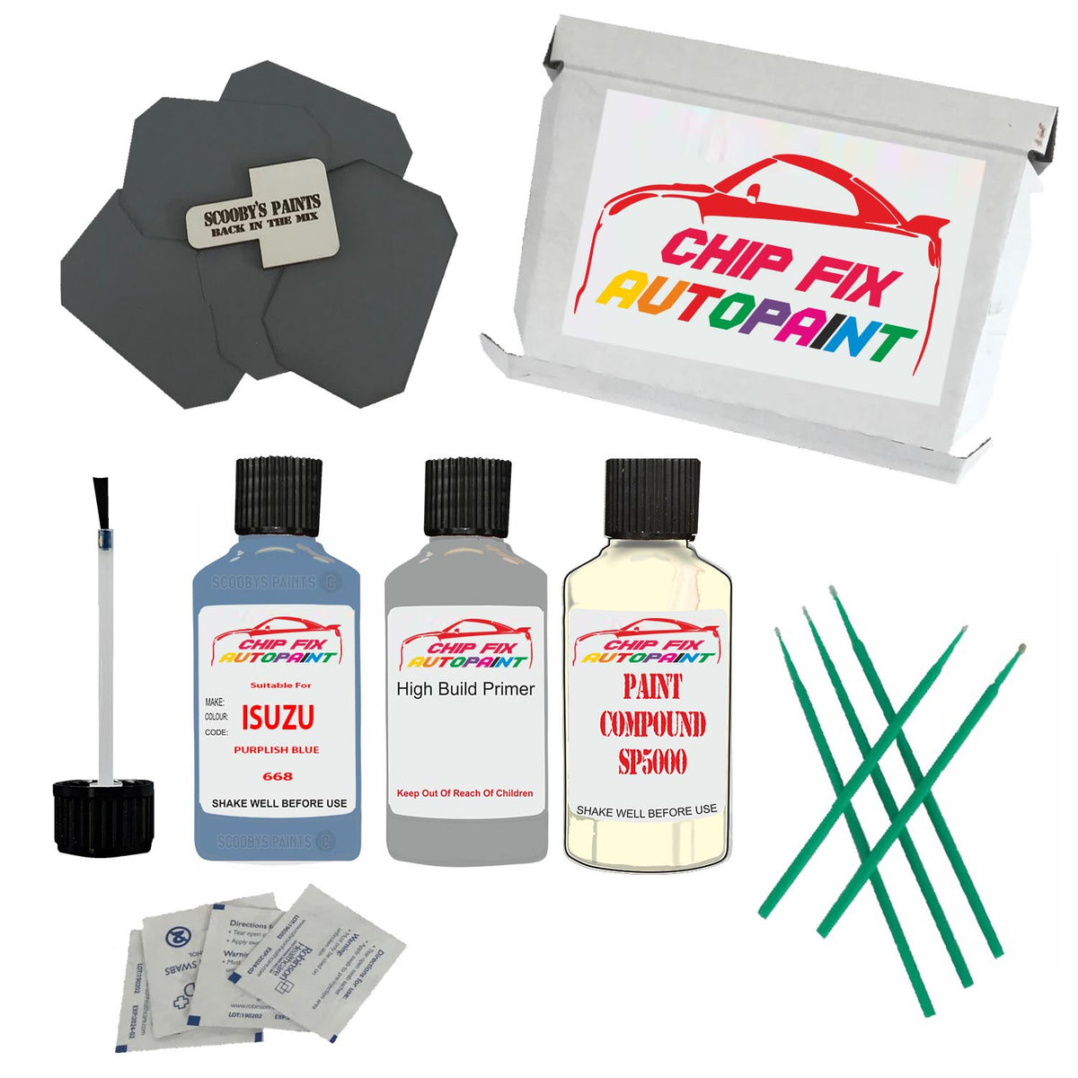 Paint Suitable For ISUZU PURPLISH BLUE Colour Code 668 Touch Up Scratc ...
