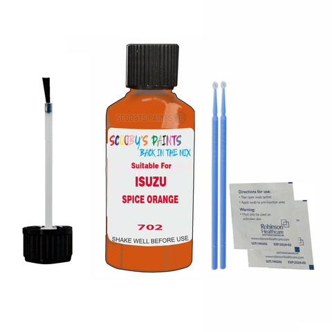 Paint Suitable For ISUZU SPICE ORANGE Colour Code 702 Touch Up Scratch Repair Paint Kit