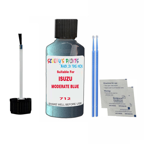Paint Suitable For ISUZU MODERATE BLUE Colour Code 712 Touch Up Scratch Repair Paint Kit