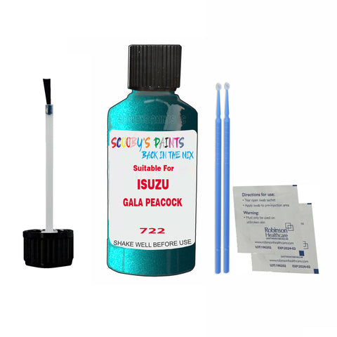 Paint Suitable For ISUZU GALA PEACOCK Colour Code 722 Touch Up Scratch Repair Paint Kit