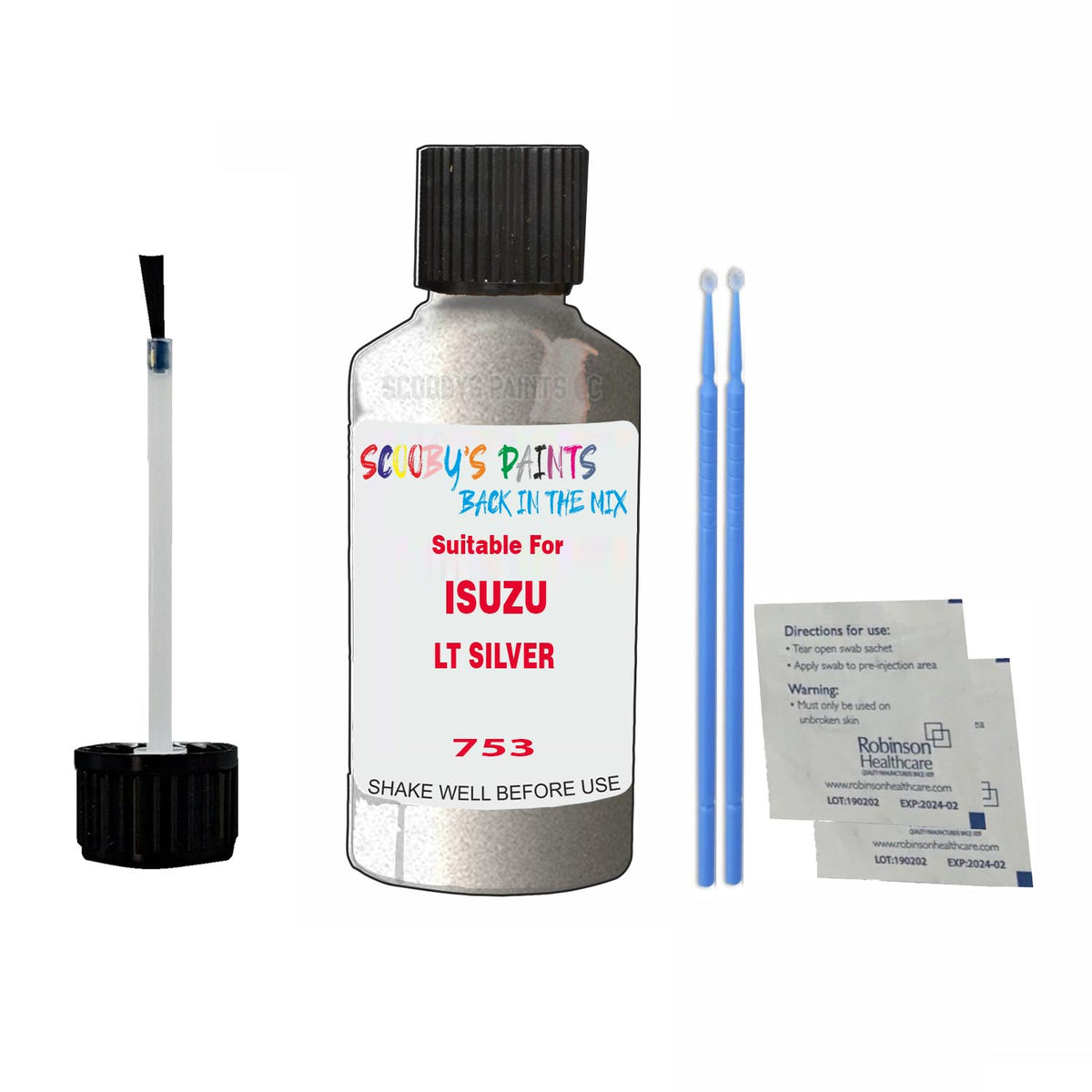 Paint Suitable For ISUZU LT SILVER Colour Code 753 Touch Up Scratch Re ...