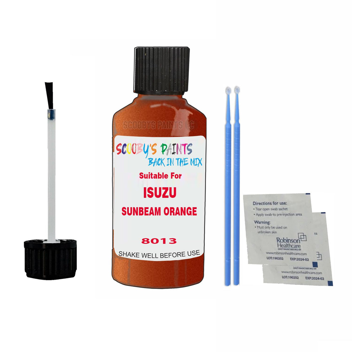 Paint Suitable For ISUZU SUNBEAM ORANGE Colour Code 8013 Touch Up Scra ...