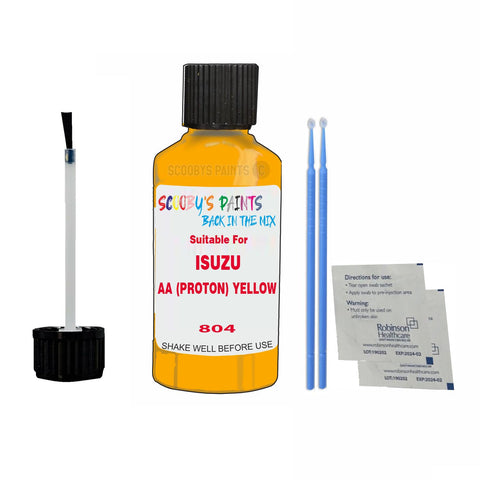 Paint Suitable For ISUZU AA (PROTON) YELLOW Colour Code 804 Touch Up Scratch Repair Paint Kit