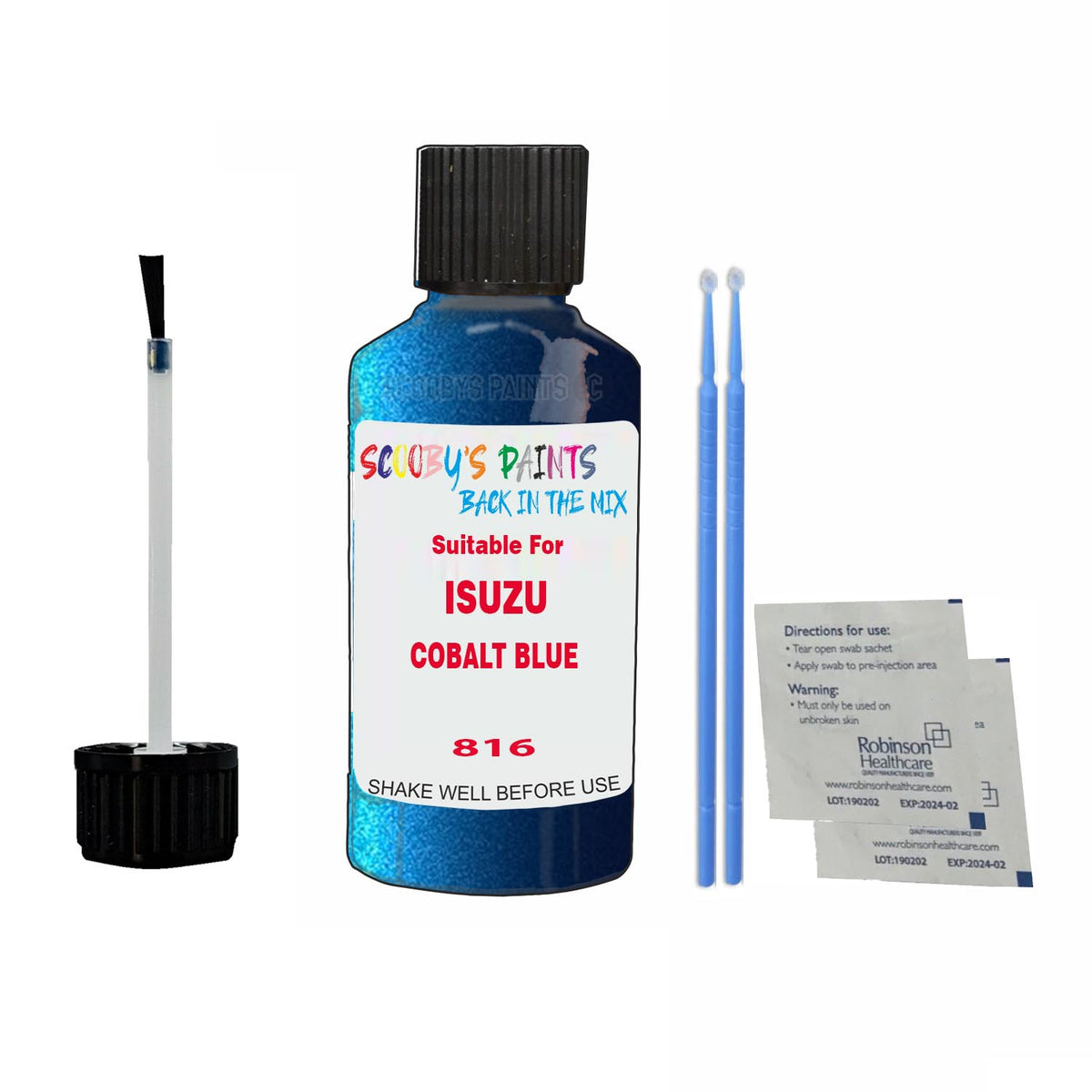 Paint Suitable For ISUZU COBALT BLUE Colour Code 816 Touch Up Scratch ...