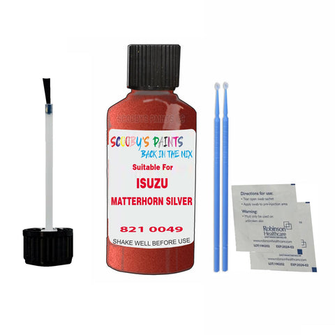 Paint Suitable For ISUZU MATTERHORN SILVER Colour Code 821 0049 Touch Up Scratch Repair Paint Kit