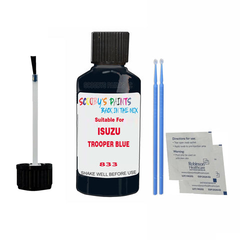 Paint Suitable For ISUZU TROOPER BLUE Colour Code 833 Touch Up Scratch Repair Paint Kit