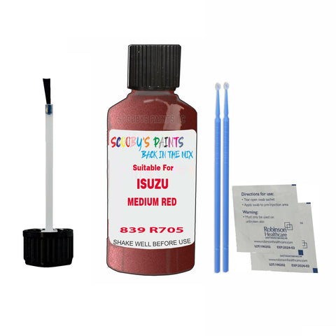Paint Suitable For ISUZU MEDIUM RED Colour Code 839 R705 Touch Up Scratch Repair Paint Kit
