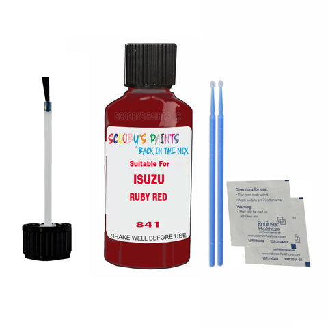 Paint Suitable For ISUZU RUBY RED Colour Code 841 Touch Up Scratch Repair Paint Kit