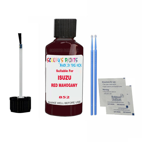 Paint Suitable For ISUZU RED MAHOGANY Colour Code 852 Touch Up Scratch Repair Paint Kit