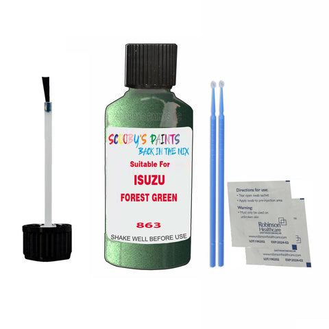 Paint Suitable For ISUZU FOREST GREEN Colour Code 863 Touch Up Scratch Repair Paint Kit