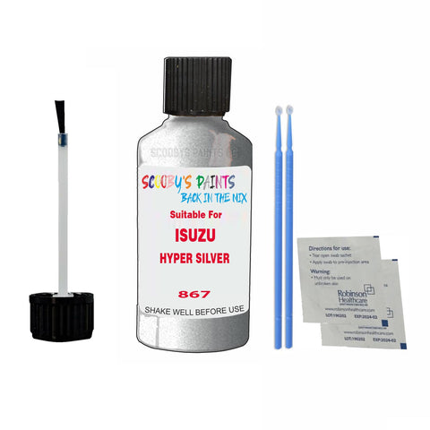 Paint Suitable For ISUZU HYPER SILVER Colour Code 867 Touch Up Scratch Repair Paint Kit
