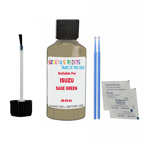 Paint Suitable For ISUZU SAGE GREEN Colour Code 886 Touch Up Scratch Repair Paint Kit
