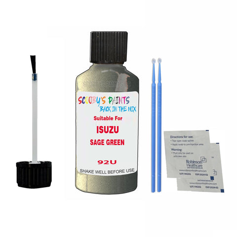 Paint Suitable For ISUZU SAGE GREEN Colour Code 92U Touch Up Scratch Repair Paint Kit