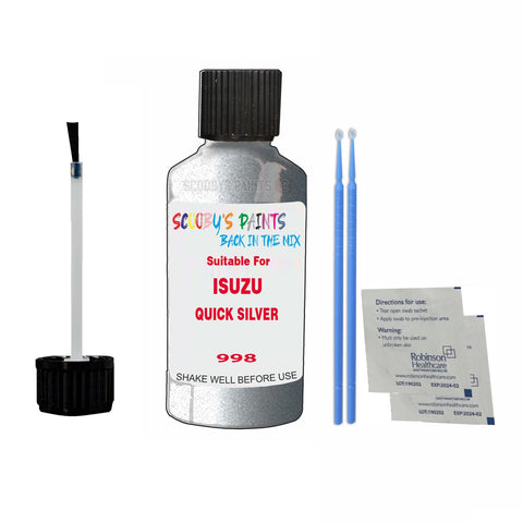 Paint Suitable For ISUZU QUICK SILVER Colour Code 998 Touch Up Scratch Repair Paint Kit