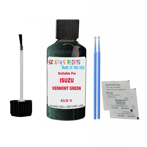 Paint Suitable For ISUZU VERMONT GREEN Colour Code G51 Touch Up Scratch Repair Paint Kit