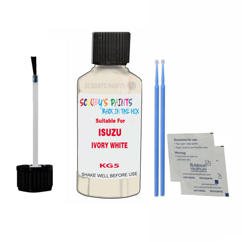 Paint Suitable For ISUZU IVORY WHITE Colour Code KG5 Touch Up Scratch Repair Paint Kit
