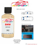 paint code location sticker Bmw 3 Series Touring Ivory Ii 9001 382 1996-2000 Beige plate find code