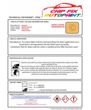 Data Safety Sheet Vauxhall Astra Van Jamaica Yellow 3Yb/59L/846 1977-2004 Yellow Instructions for use paint