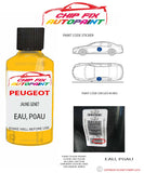 paint code location plate Peugeot 306 cabrio Jaune Genet EAU, P0AU 1994-2003 Yellow Touch Up Paint