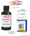 paint code location sticker Vauxhall Vectra Jungle Green 46L/359/46U 1993-2004 Green plate find code