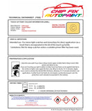 Data saftey sheet Corrado Jasmine Yellow LK1D 1987-1993 Yellow instructions for use