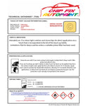 Data saftey sheet Cabriolet Jasmine Yellow LK1D 1987-1993 Yellow instructions for use