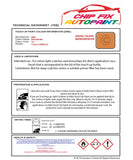 Data Safety Sheet Bmw Z Series Kyalami Uni 351 1997-1999 Orange Instructions for use paint