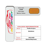 Vw Beetle Marino Yellow L20A 1974-1978 Orange paint code location sticker