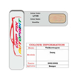 Vw Touareg Vanilla L7VE 2002-2005 Brown/Beige/Gold paint code location sticker