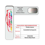Paint code location for Vw Corrado Diamant Silver L97A 1975-2001 Silver/Grey Code sticker paint plate chip pen paint