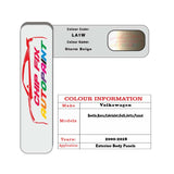 Paint code location for Vw Beetle Storm Beige LA1W 2000-2018 Brown/Beige/Gold Code sticker paint plate chip pen paint