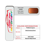 Paint code location for Vw Crosstouran Red Rock LA3U 2007-2010 Orange Code sticker paint plate chip pen paint