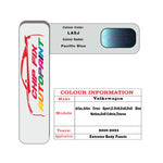 Paint code location for Vw Touran Pacific Blue LA5J 2010-2021 Blue Code sticker paint plate chip pen paint