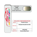 Vw Beetle Gecko Light Green LA6K 2005-2010 Green paint code location sticker