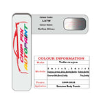 Paint code location for Vw Crosstouran Reflex Silver LA7W 2000-2022 Silver/Grey Code sticker paint plate chip pen paint