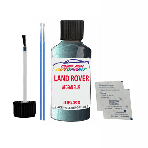 Land Rover Aegean Blue Paint Code Jur/490 Touch Up Paint Scratch Repair