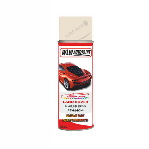 Land Rover Chamonix/Davos White/Ivory Paint Code 354/Ncm Aerosol Spray Paint Scratch Repair
